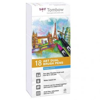 Tombow Dual Brush Pen 18 db-os ecsetfilc-készlet - elsődleges színek