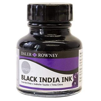 Daler-Rowney Simply BlackIndia Ink fekete tustinta