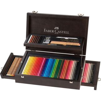Faber-Castell Collection készlet, fa dobozban - 125 db