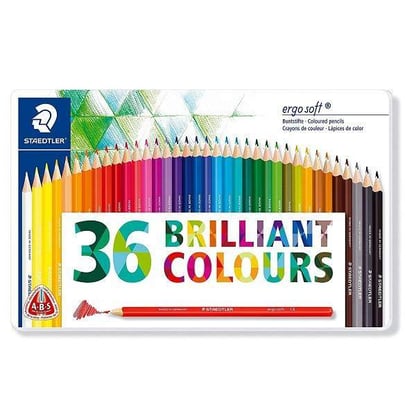 Staedtler Ergosoft 36 db-os színes ceruza készlet, fémdobozos