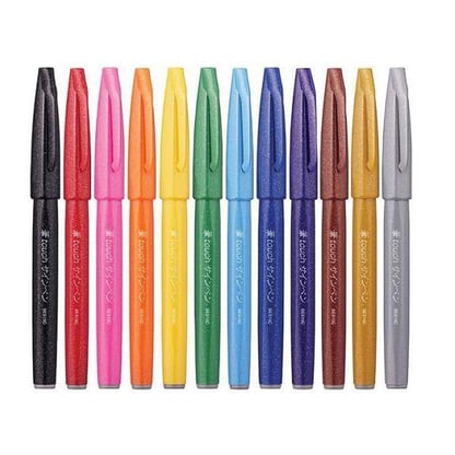 Pentel Pen touch ecsetfilc 12 színben