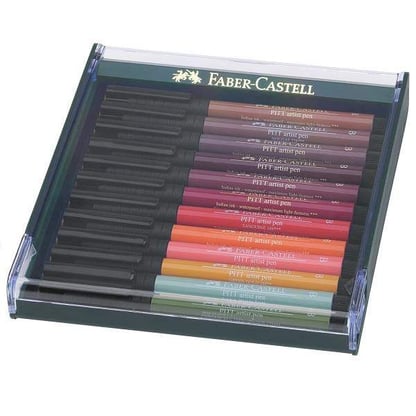 Faber-Castell Pitt ecsetfilc 12 db-os, Földszínek