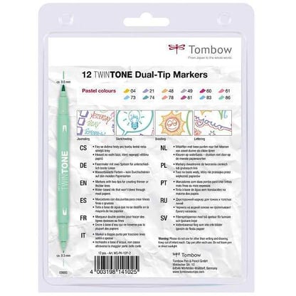 Tombow TwinTone marker pasztell színek hátlap