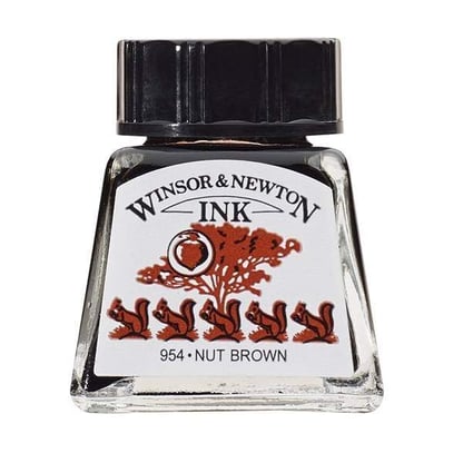 Winsor&Newton tinta, mogyoróbarna