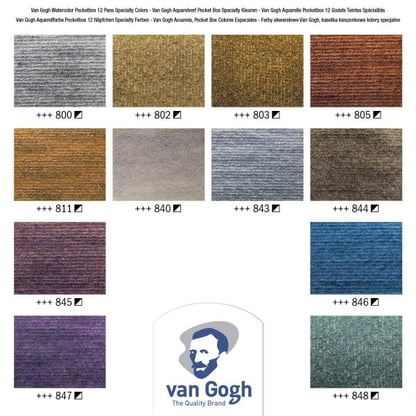 Talens Van Gogh Metallic colorchart