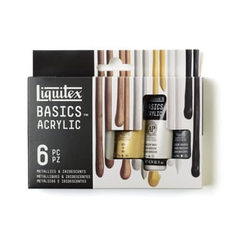 Liquitex Basics akrilfesték metál és irizáló színekben