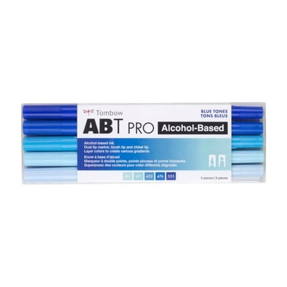 Tombow ABT Pro, 5 db-os készlet, kék árnyalatok