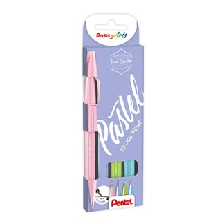 Pentel Touch Sign ecsetfilc, 4 db-os készlet, pasztell színek