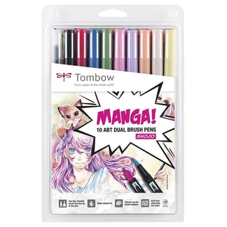 Tombow ABT kéthegyű ecsetfilc, manga (shojo) szett