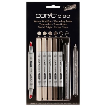 Copic Ciao, 5+1 darabos készlet, meleg szürke árnyalatok