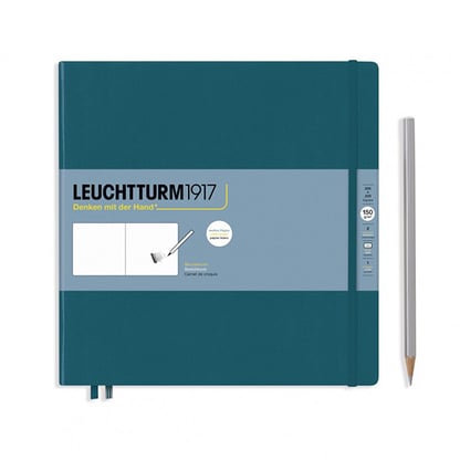 Leuchtturm Quadrat sketchbook - Pacific green