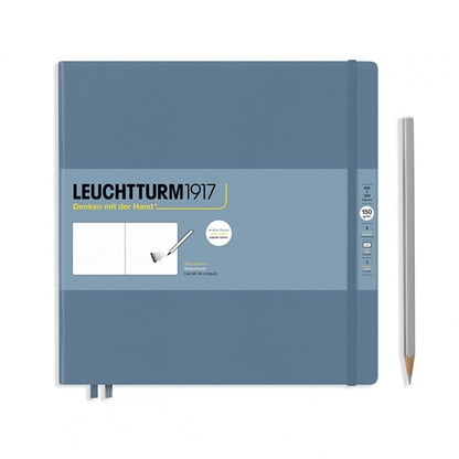 Leuchtturm Quadrat sketchbook - Stone blue