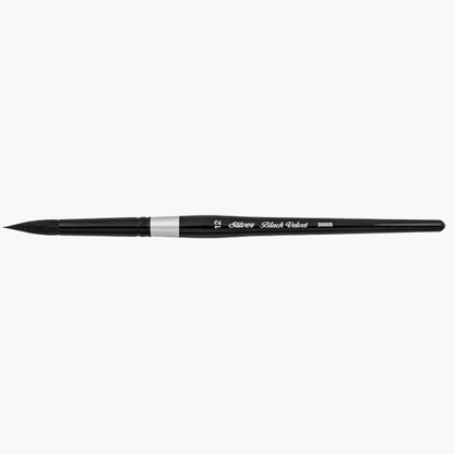 Silver Brush, Black Velvet - kerek