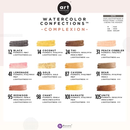 Art Philosophy Watercolor Confections - Complexion színek