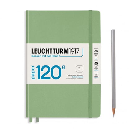 Leuchtturm1917 Medium Notebook, pontozott, 120 g-os - Sage