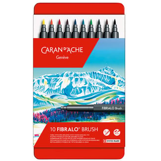 Caran d'Ache Fibralo ecsetfilc - 10 darabos, fém dobozban