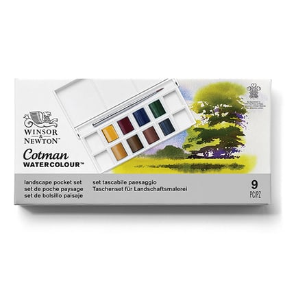 Winsor & Newton akvarellfesték készlet, 8 db - tájkép