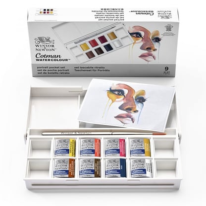 Winsor & Newton akvarellfesték készlet, 8 db - portré