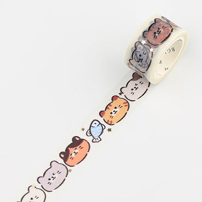 BGM Washi tape, 20 mm - Cat faces