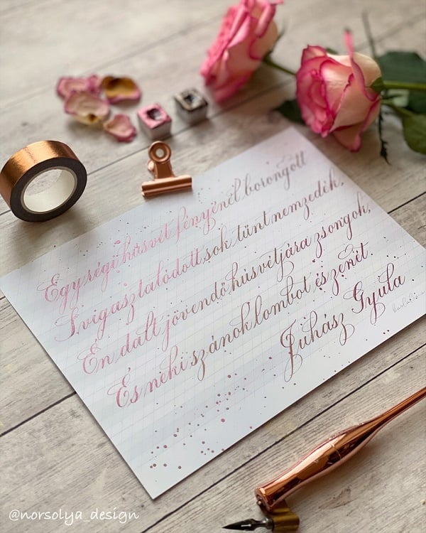 Copperplate kalligráfia workshop