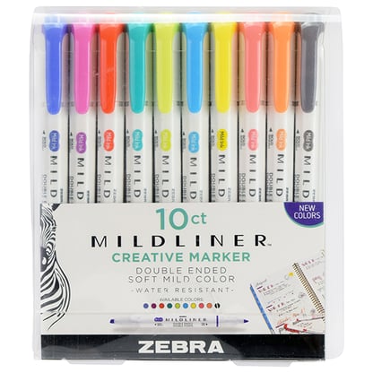 Zebra Mildliner szövegkiemelő - 10 darabos készlet