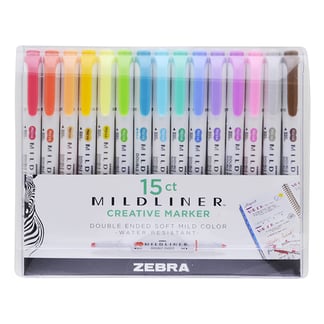 Zebra Mildliner szövegkiemelő - 15 darabos készlet