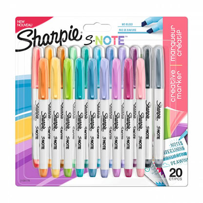 Sharpie S-Note szövegkiemelő készlet, 20 darabos