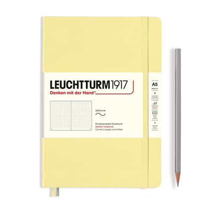 Leuchtturm pontozott füzet, puha borító, A5 - vanilla