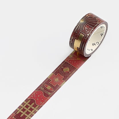 BGM washi tape 15mm x 5m - Arabian Night, red