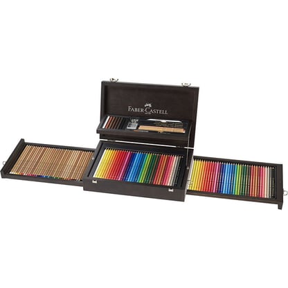 Faber-Castell Collection készlet, fa dobozban - 125 db