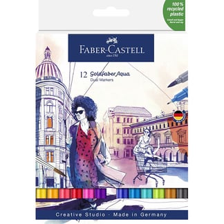 Faber-Castell Goldfaber Aqua kétvégű ecsetfilc készlet, 12 db