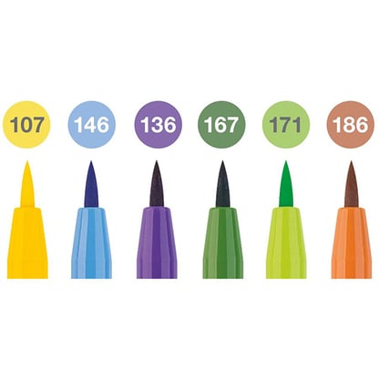 Faber-Castell Pitt Artist ecsetfilc, 6 db - nyári hangulat