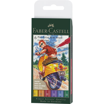 Faber-Castell Pitt Artist ecsetfilc, 6 db - Színkör