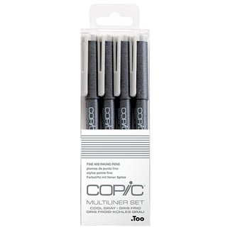 Copic Multiliner tűfilc készlet, 4 db - Hideg szürke