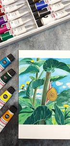 Ghibli jelenetek festése Art Philosophy gouache festékkel