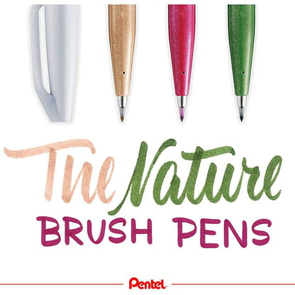 Pentel Touch Sign ecsetfilc készlet, 4 db - Nature