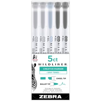 Zebra Mildliner szövegkiemelő, 5 db - Szürkék