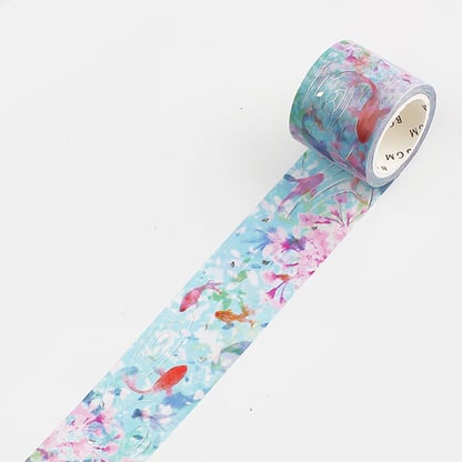 BGM washi tape 30mm x 5m - Sakura and Goldfish