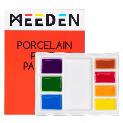 Meeden porcelán paletta, 8 rekesszel