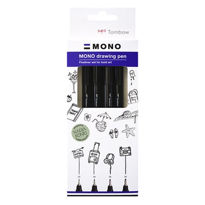 Tombow Mono Drawing tűfilc készlet, 4 db - páros