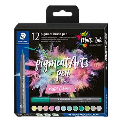 Staedtler Pigment Brush ecsetfilc, 12 db - pasztell színek