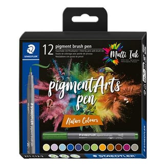 Staedtler Pigment Brush ecsetfilc, 12 db - természet színei