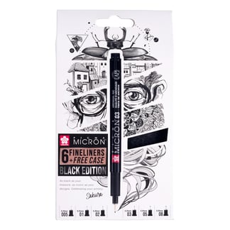 Sakura Pigma Micron toll Black Edition - 6 db-os készlet