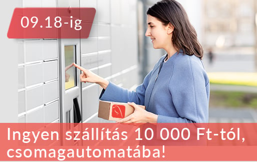 ingyenes kiszállítás csomagautomatába 10.000 Ft felett - szeptember 18-ig