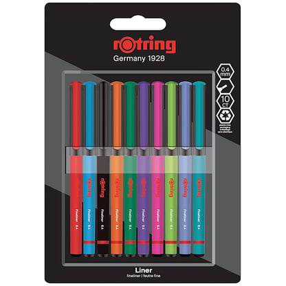 Rotring Liner színes tűfilc készlet - 10 db