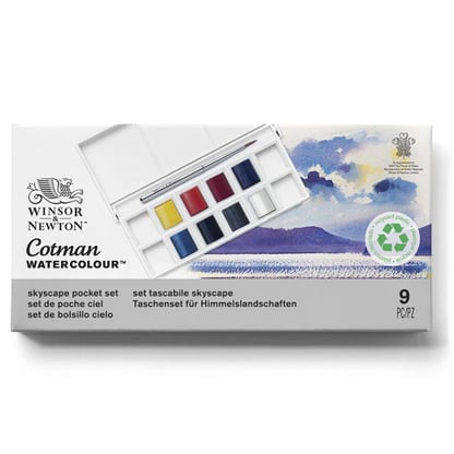 Winsor & Newton Cotman akvarellfesték készlet, 8 db – Égbolt