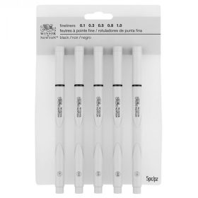 Winsor&Newton fekete tűfilc - 5 darabos készlet