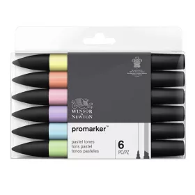   Winsor & Newton Promarker alkoholos marker,6 db - Pastel Tones
