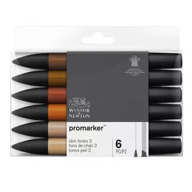   Winsor & Newton Promarker alkoholos marker, 6 db - Bőrszínek II.
