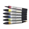 Winsor & Newton Promarker akvarell ecsetfilc, 6 db - Alapszínek